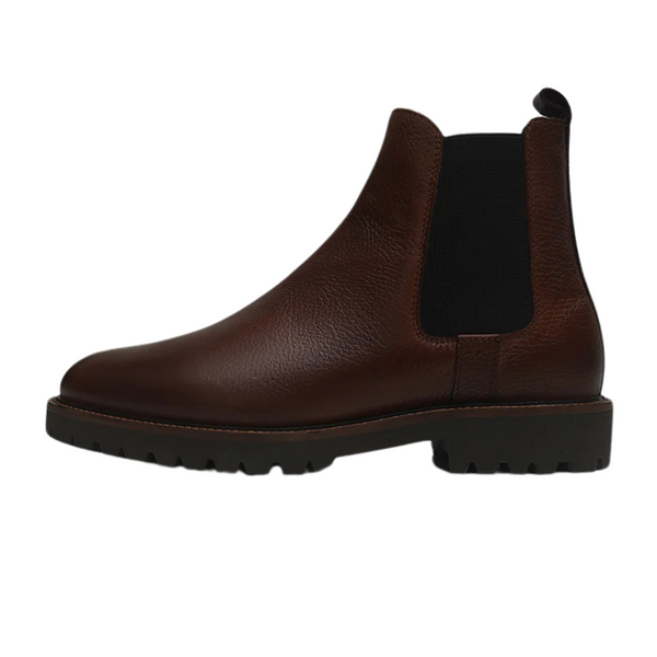 Men's Textured Genuine Leather Chelsea Boots