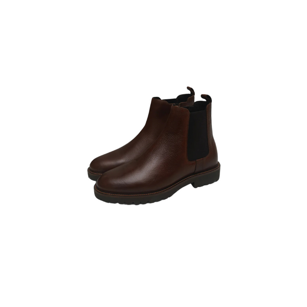 Men's Textured Genuine Leather Chelsea Boots